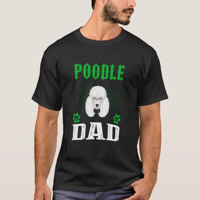 Poodle Dad Pet T-Shirt (Front)