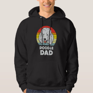 Poodle Dad Sunset Retro Animal Pet Dog Lover Owner Hoodie