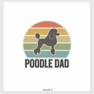 Poodle Dad Vintage Sunset Dog Lover Design_1