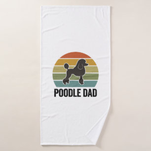 Poodle Dad Vintage Sunset Dog Lover Design_1 Bath Towel