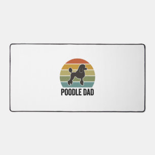 Poodle Dad Vintage Sunset Dog Lover Design_1 Desk Mat