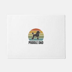 Poodle Dad Vintage Sunset Dog Lover Design_1 Doormat