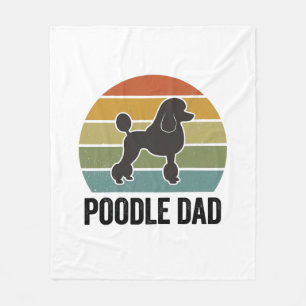 Poodle Dad Vintage Sunset Dog Lover Design_1 Fleece Blanket