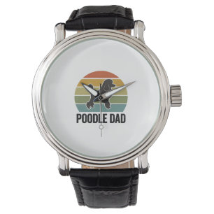 Poodle Dad Vintage Sunset Dog Lover Design_1 Watch