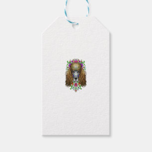 Poodle Day of the Dead Dia De Los Muertos Dog Suga Gift Tags