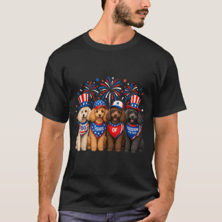 Poodle Dog 250 Years Aamerican 1776 2026 4th July T-Shirt