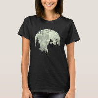 Poodle Dog And Moon Howl In Forest Dog Halloween