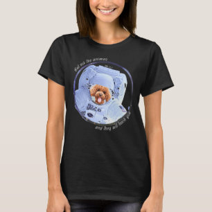 Poodle Dog Astronaut In Space Bible Verse Ask The T-Shirt