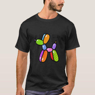 Poodle Dog Balloon Animal Illustration Graphic Des T-Shirt