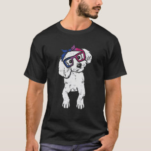 Poodle Dog Bandanna LGBTQ Bisexual Flag Gay Pride  T-Shirt