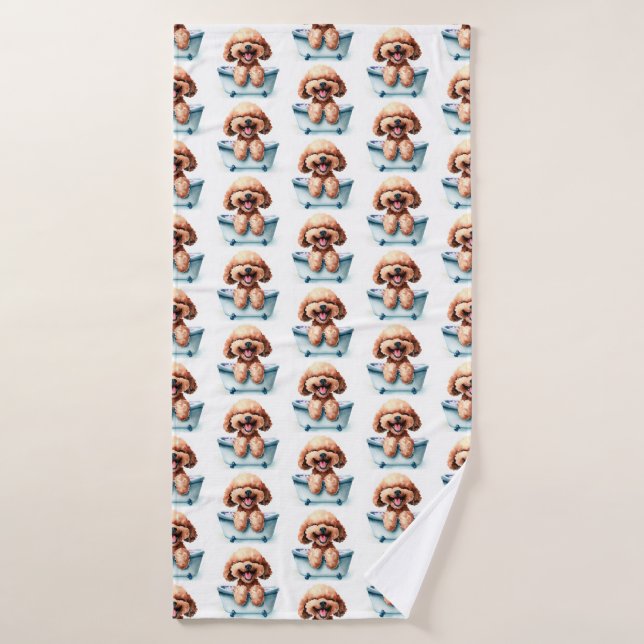 Poodle Dog Bath Towel (Bath Towel)