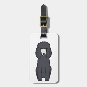 Poodle Dog Cartoon Luggage Tag
