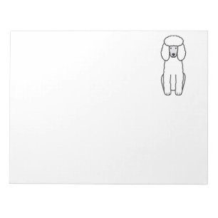 Poodle Dog Cartoon Notepad