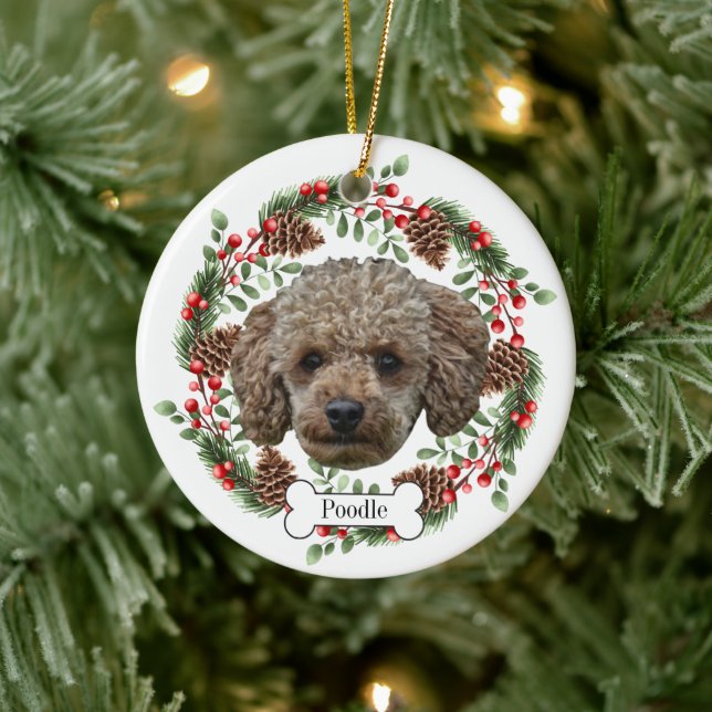 poodle dog ceramic tree decoration (Tree)