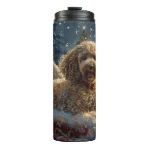 Poodle Dog Christmas Festive  Thermal Tumbler