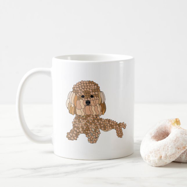 Poodle Dog  Coffee Mug (With Donut)