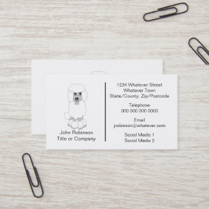 Poodle Dog Design Dog Grooming Parlour Business Card