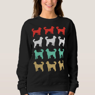 Poodle Dog Design Vintage Retro Style Gift Poodle Sweatshirt