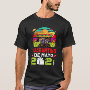 Poodle Dog Face Mask Quarantino Funny Cinco De May T-Shirt