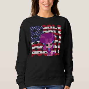 Poodle Dog Flag Usa Sweatshirt