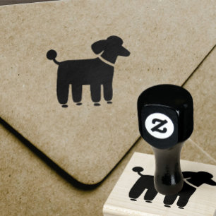 Poodle Dog Graphic   Cute Canine Rubber Stamp