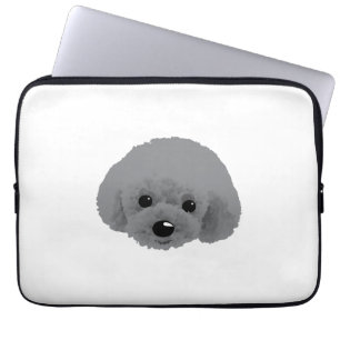 Poodle dog (grey) laptop sleeve