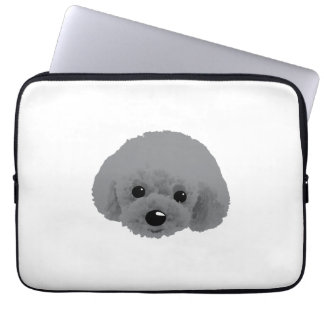 Poodle dog (grey) laptop sleeve