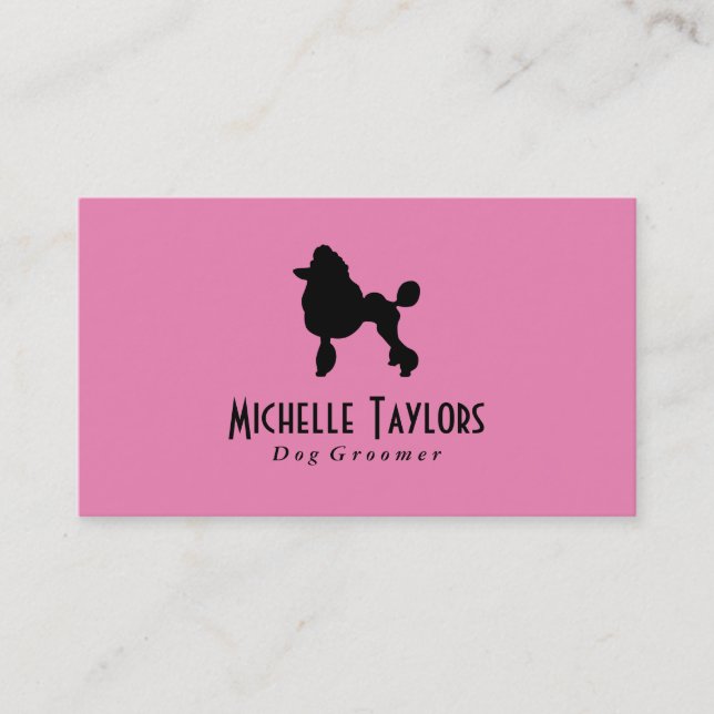 Poodle | Dog Groomer Business Card (Front)