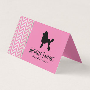 Poodle Dog Groomer (offset) Business Card