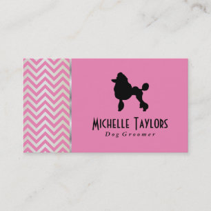 Poodle Dog Groomer (offset) Business Card