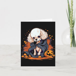Poodle Dog Halloween Card