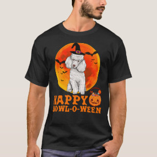 Poodle Dog Halloween Happy Howl O Ween T-Shirt