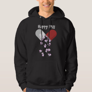 Poodle Dog Happy Pill  Poodle Mum Dad Gift Hoodie