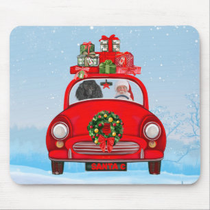 Poodle Dog In Car With Santa Claus Mouse Mat