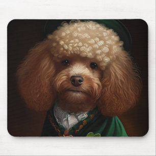 Poodle Dog in St. Patrick's Day Dress Mouse Mat