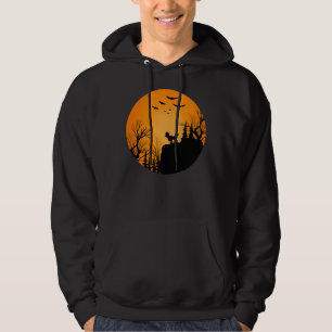 Poodle Dog In The Moon And Halloween Hoodie