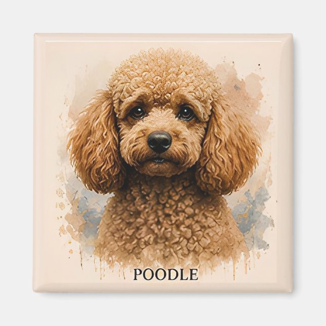 Poodle Dog Lover Gift Magnet (Front)