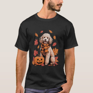 Poodle Dog Lover Pumpkin Fall Autumn Thanksgiving T-Shirt