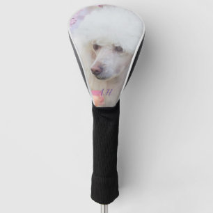 Poodle dog monogrammed golf head cover