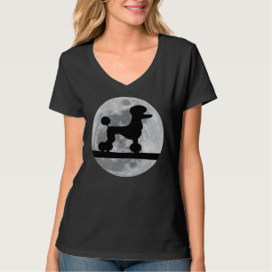 Poodle Dog Night Moon Poodle Lover T-Shirt