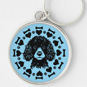 Poodle Dog Owner Key Ring