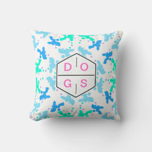 Poodle Dog Pattern Cushion