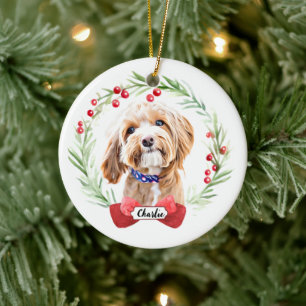 Poodle Dog Personalised  Ceramic Ornament