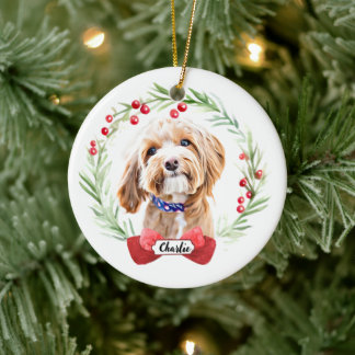 Poodle Dog Personalised  Ceramic Ornament