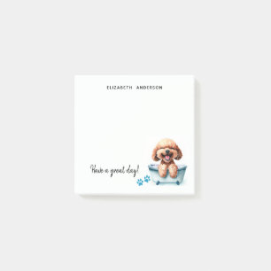 Poodle Dog Personalised Post-it Notes