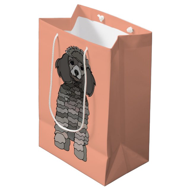 Poodle Dog Pet Medium Gift Bag (Front Angled)