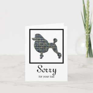 Poodle Dog Pet Sympathy Card