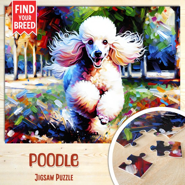 Poodle Dog Portrait Acrylic Art Print Dog Lover Jigsaw Puzzle (Creator Uploaded)
