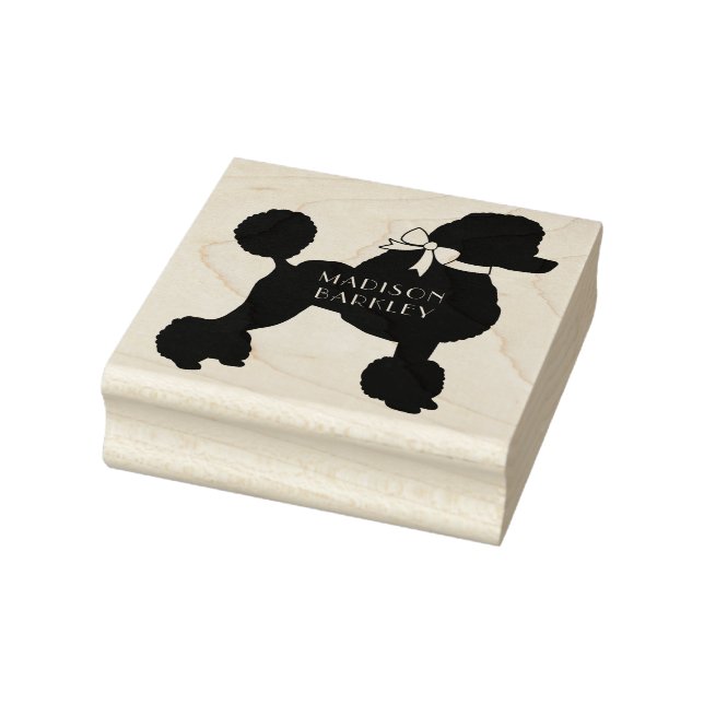 Poodle Dog Puppy French Rubber Stamp (Stamp)