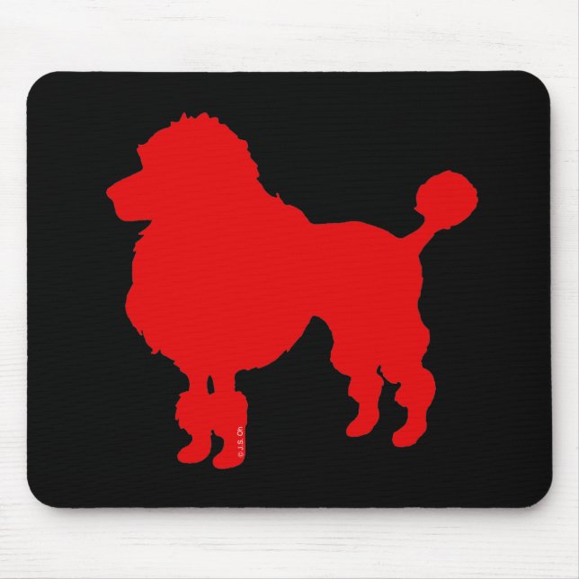 Poodle dog (red) mouse mat (Front)